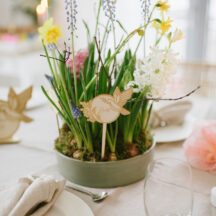Blumenstecker Friedenstaube mit Namen