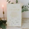 Gästebuchtafel Hochzeit flora