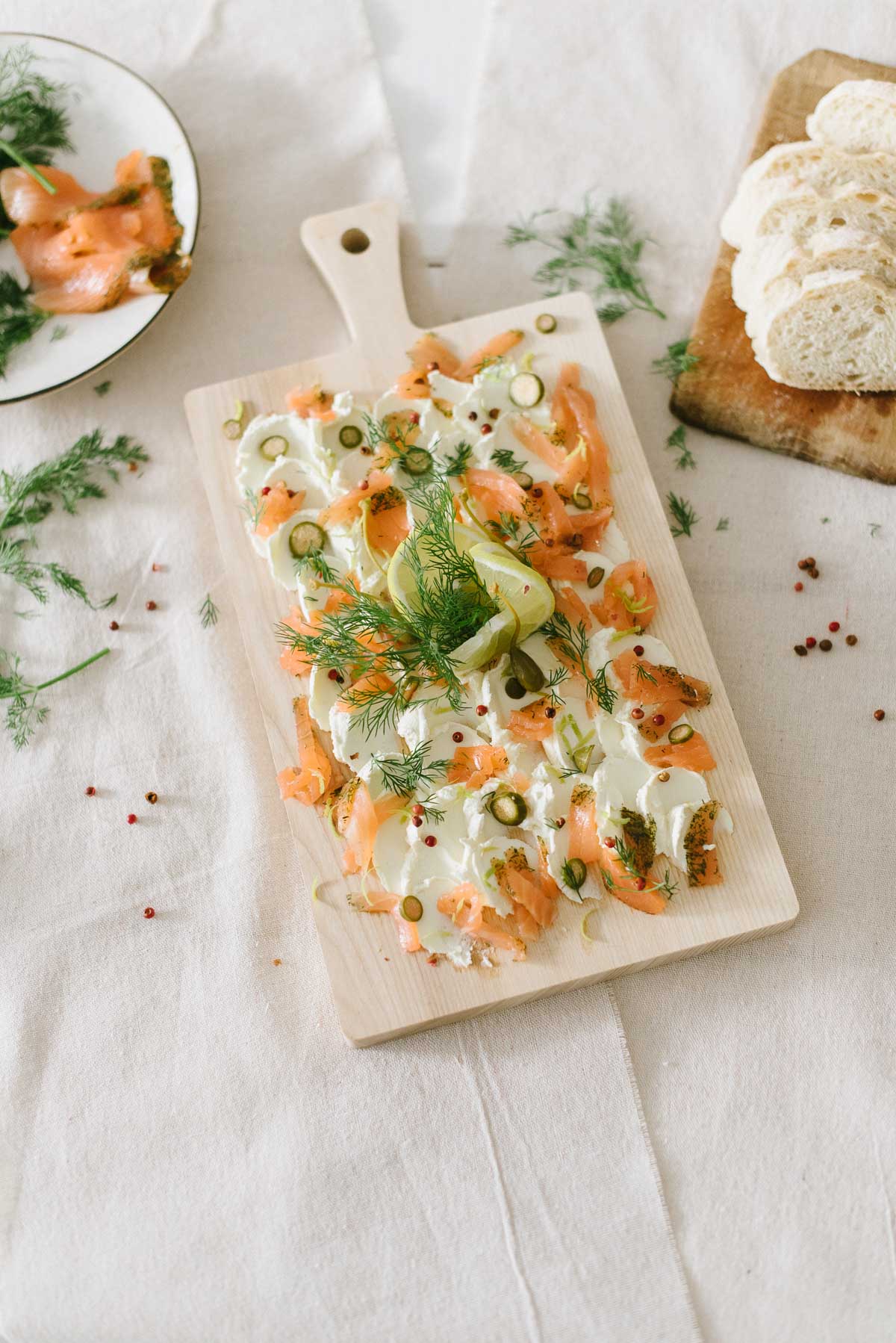 Snack Board mit Lachs Partygericht