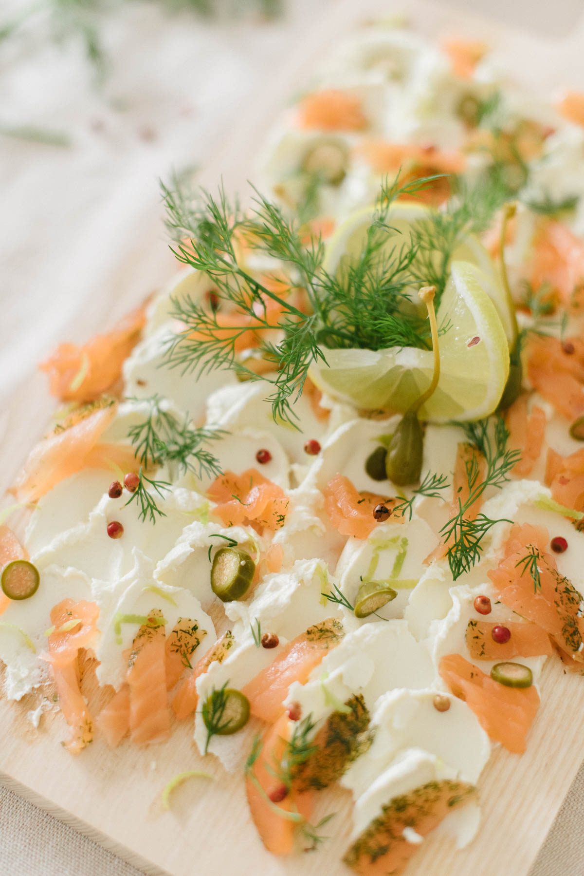 Snack Board mit Lachs Partygericht