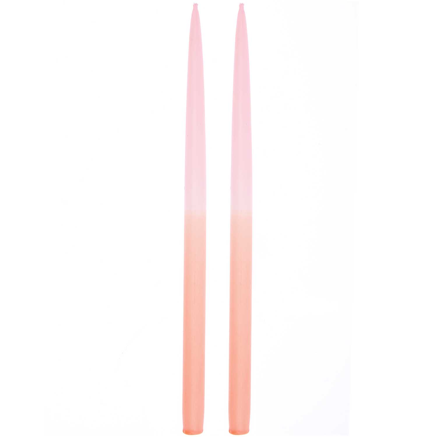 Spitzkerzen 28 cm in rosa-orange