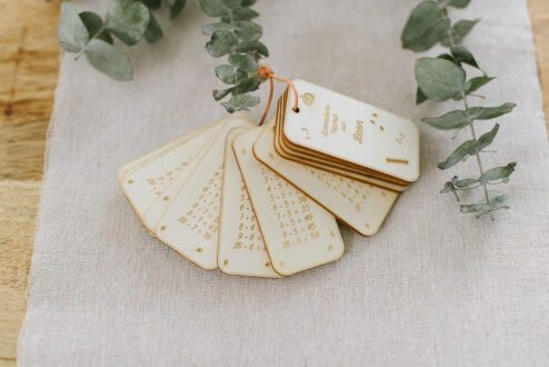Einmaleinsfächer aus Holz mit Namen personalisiert