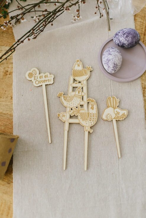 Osterdeko Crazy Chicken Cake Topper