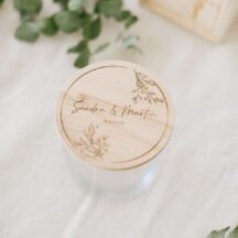 Geschenk für die Hochzeit: Vorratsglas mit Namen