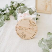 Geschenk für die Hochzeit: Vorratsglas mit Namen