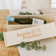 Weinkiste graviert Namen Datum Hochzeit