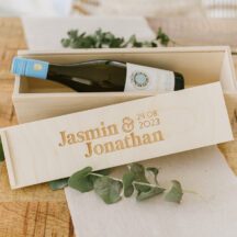 Weinkiste graviert Namen Datum Hochzeit