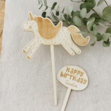 Cake Topper Einhorn Holz-1