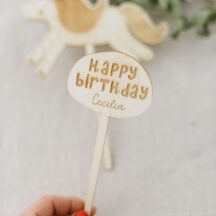 Cake Topper Einhorn Holz-2