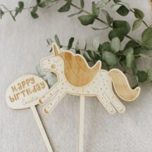 Cake Topper Einhorn Holz-5