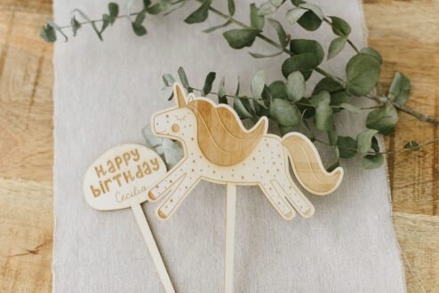 Cake Topper Einhorn Holz-5