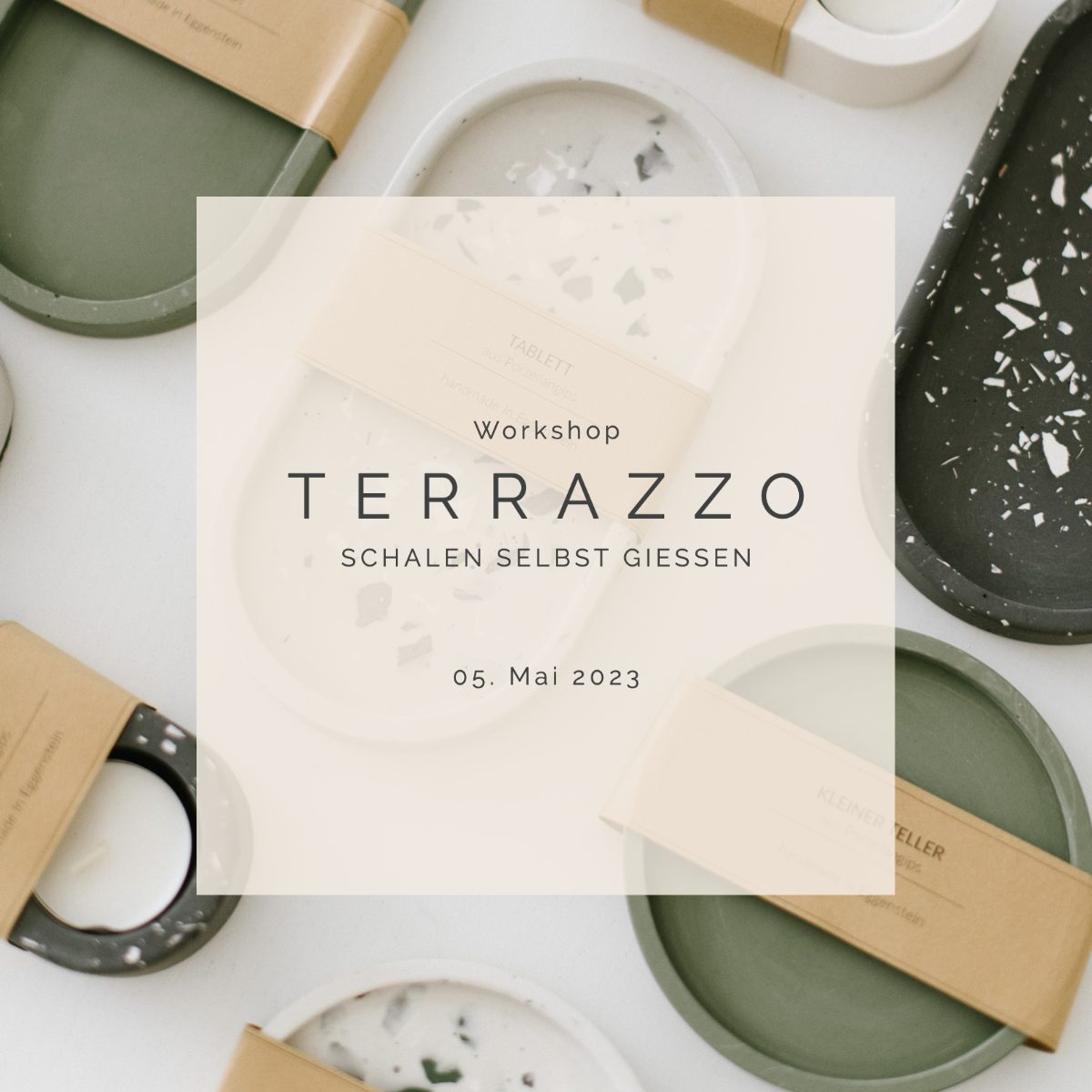 Workshop: Terrazzo Schalen gießen am 05.05.2023 [Digital]
