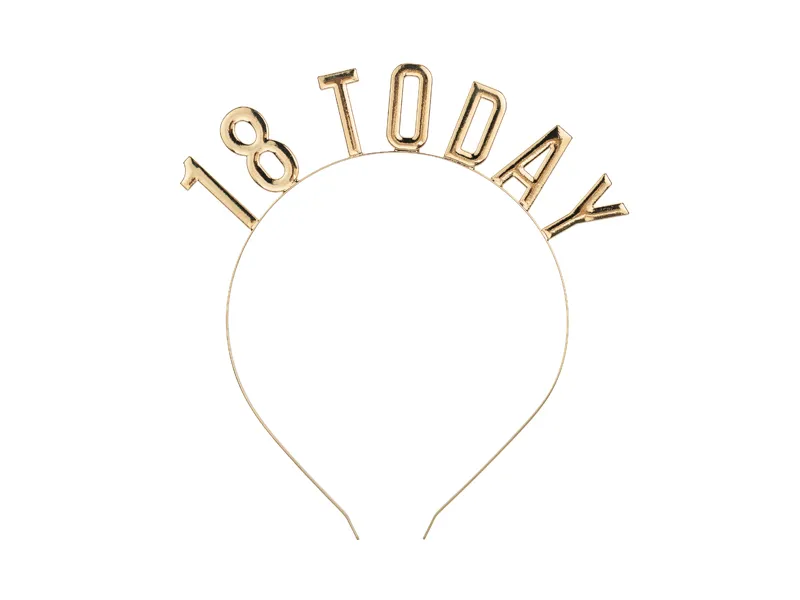 Haarreif ’18 Today’ in gold
