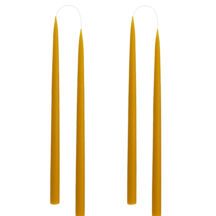 Hand dipped dyed candle in 4 pack - 22x35 cm Honey 69 2