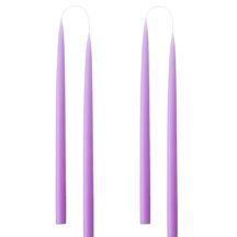 Hand dipped dyed candle in 4 pack - 22x35 cm Pastel Purple 75 2