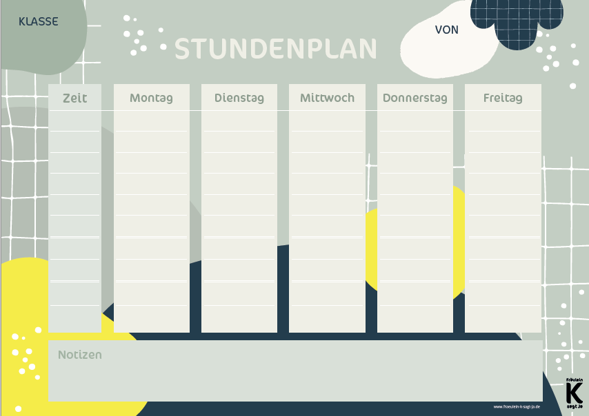 Stundenplan kostenlos herunterladen - weiterführende Schule