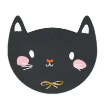 Papierserviette schwarze Katze Halloween