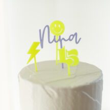 Cake Topper Cool Kids flieder neon gelb