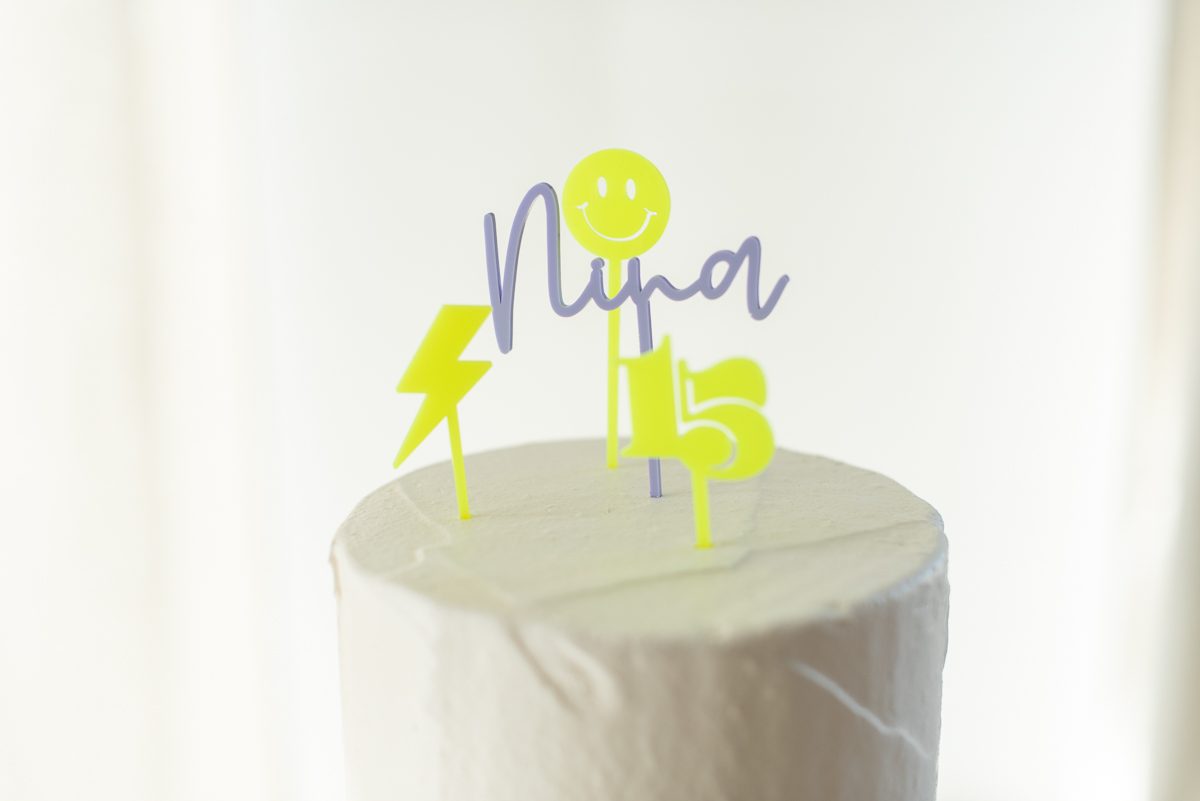 Cake Topper Cool Kids flieder neon gelb