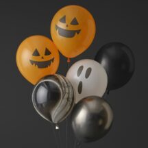 Halloween Ballonset Kürbis und Geister
