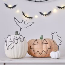 Halloween Kürbis Deko aus Draht