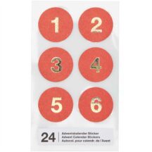 Adventskalender Sticker rot