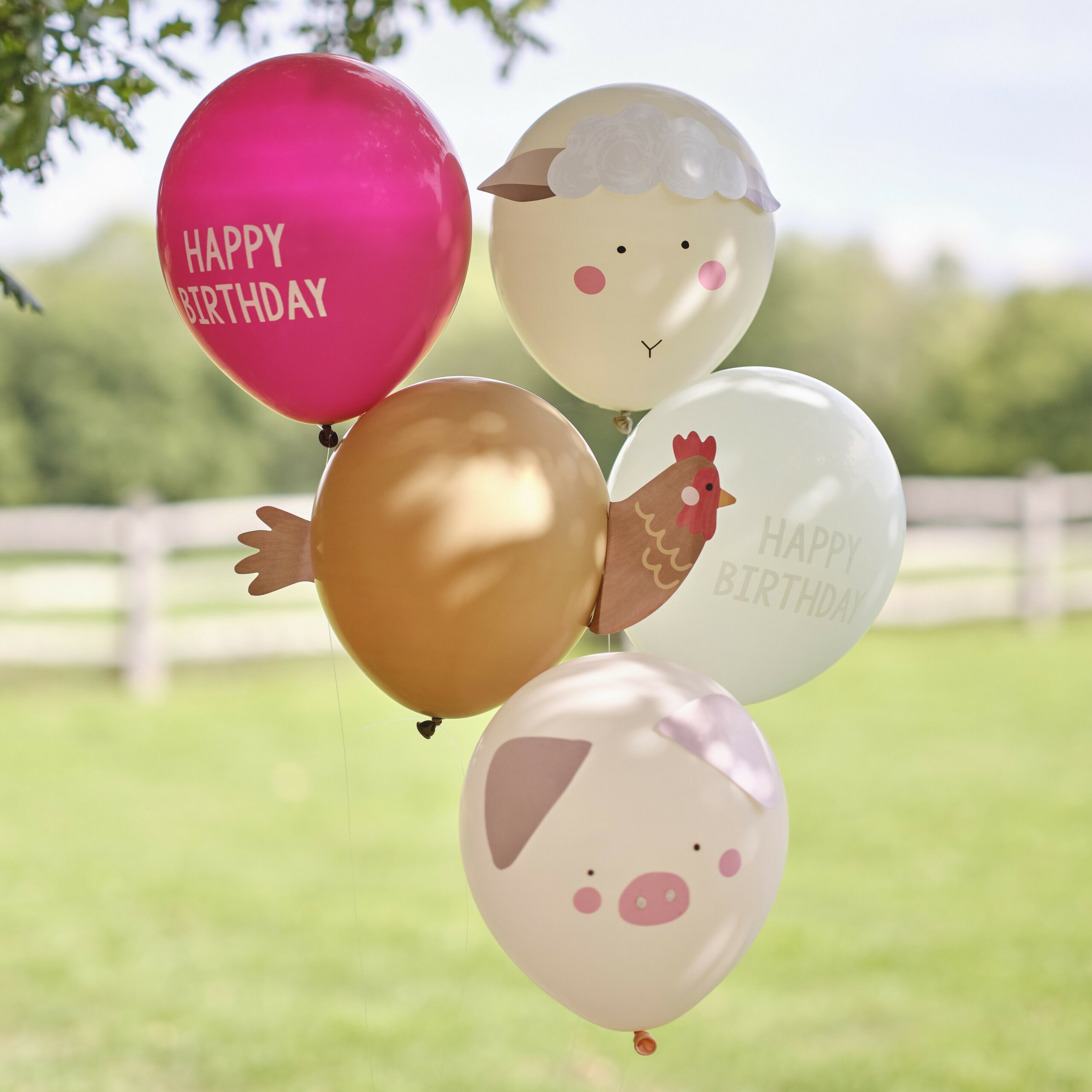 Ballonset Bauernhoftiere mit 3D Effekt