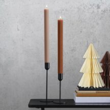 Gerilltes Stabkerzen Set mit Kerzenhalter