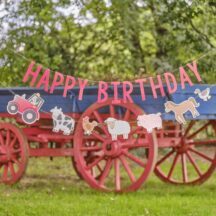 Happy Birthday Girlande Bauernhof