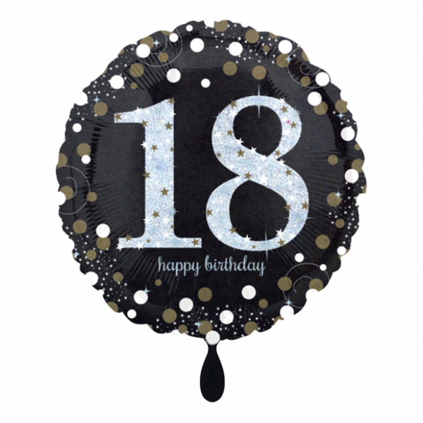 Folienballon 18. Happy Birthday