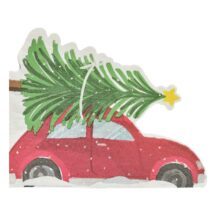 Papierservietten Auto mit Baum1