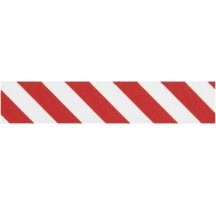 Satinband Streifen rot, weiß