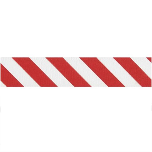 Satinband Streifen rot, weiß