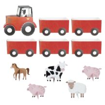 Traktor mit Anhängern für Snacks