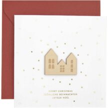 Weihnachtskarte Holzhaus