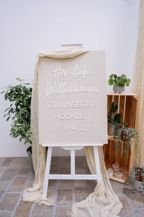 Welcome Schild Hochzeit