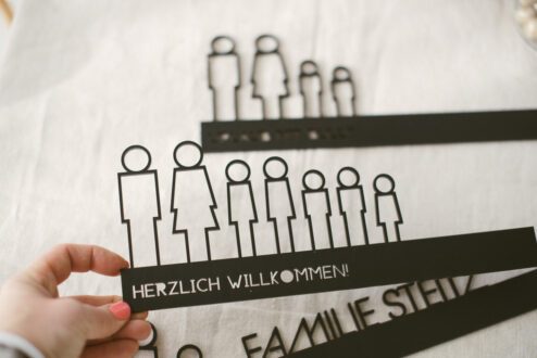 Türschild Familie schwarz we are family-1 Türschild Familie schwarz we are family