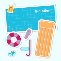 Übersicht Einladung Schwimmbad für Shop