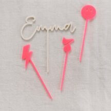 Cake Topper Cool Kids beige neon