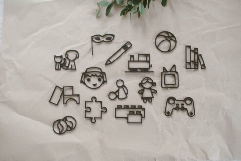 Symbole Schilder für Spielzeugkisten