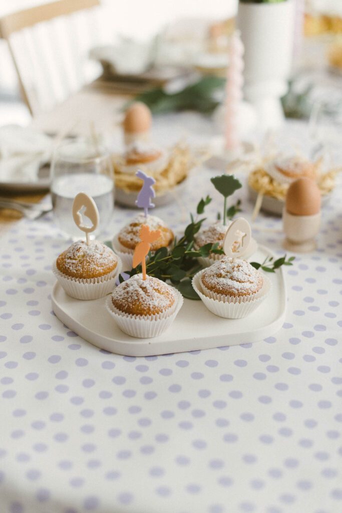 Muffins mit Hasensteckern für Ostern