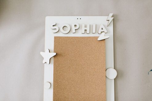 DIY Set Pinwand Name Holz