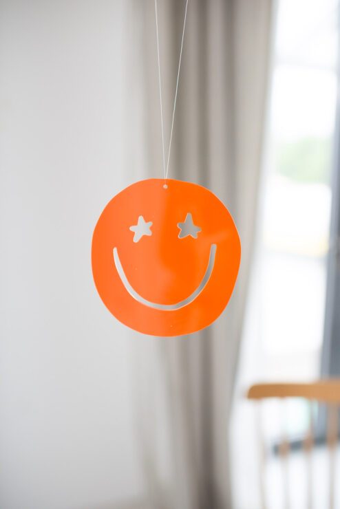 Fensterbild Smiley Sternchen