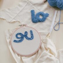 punch needle patch sticken diy