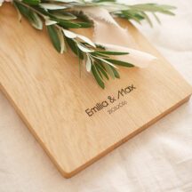 Schneidebrett Hochzeit LOVE mit Namen-5