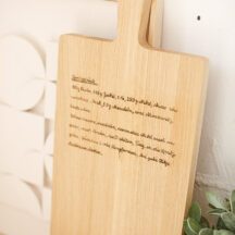 Schneidebrett mit Gravur historisches Rezept-1