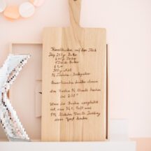 Großes Schneidebrett aus Eiche mit Gravur Deines Rezeptes