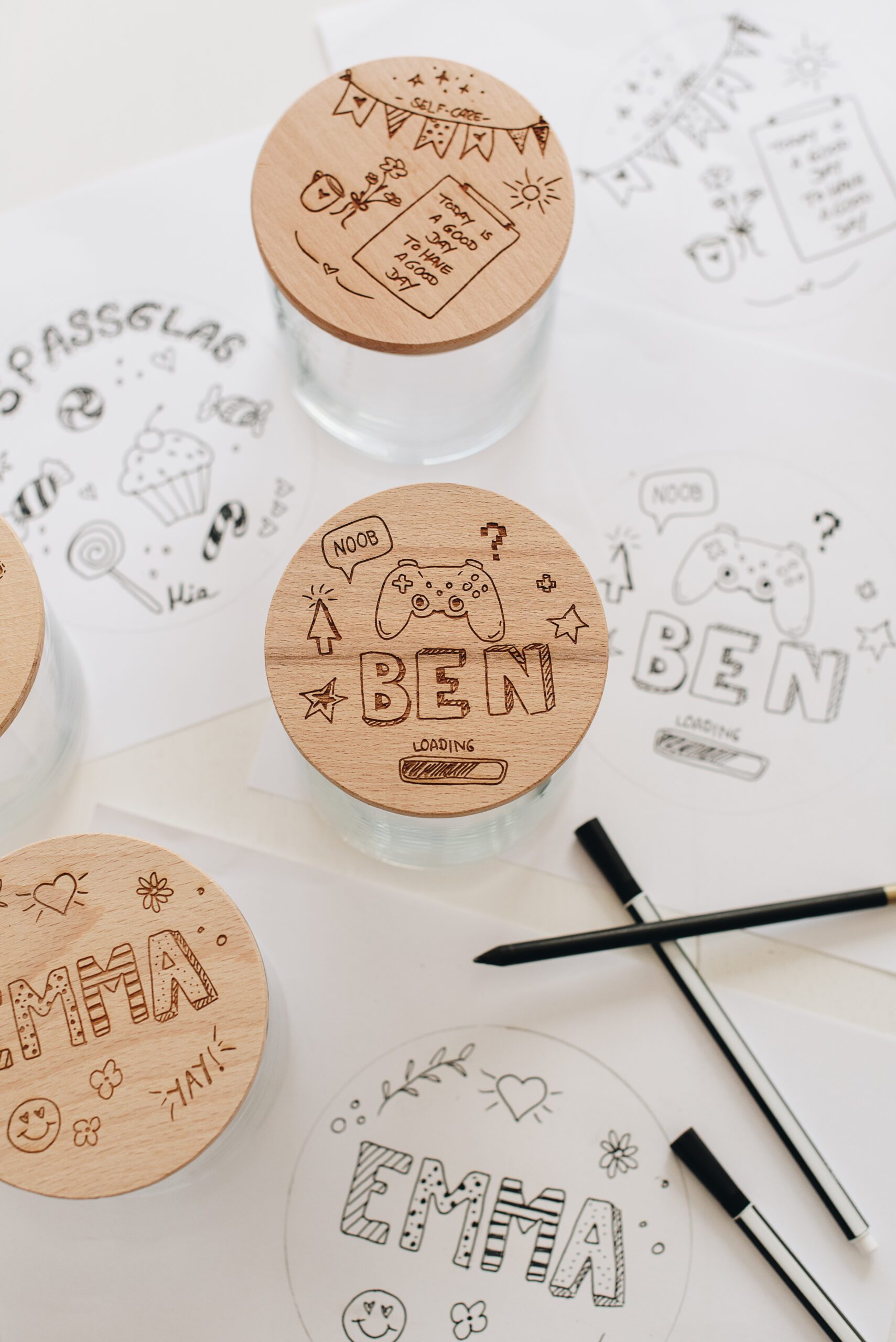 Kreativer Workshop mit Lasergravur für Kinder bei Karlsruhe