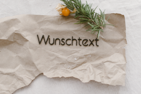 Schriftzug mit Wunschtext schwarz