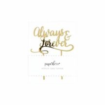 Caketopper 'always and forever' gold verspiegelt